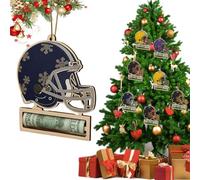 Game Day Gifting: The Football Fan Money Holder Ornament, Unique Wooden Football Helmet Cash Tree Ornament,Creative Footballs Helmet Gift Card Holder,Sports Fan Gift for Men Players