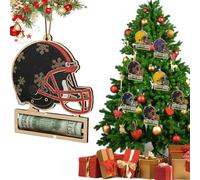 Game Day Gifting: The Football Fan Money Holder Ornament, Unique Wooden Football Helmet Cash Tree Ornament,Creative Footballs Helmet Gift Card Holder,Sports Fan Gift for Men Players