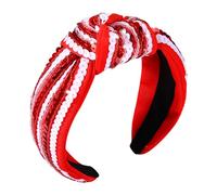 Game Day Sequin Headband Football Team Spirit Red White Sequins Knotted Headband Football Mom Outfit Accessories Gift