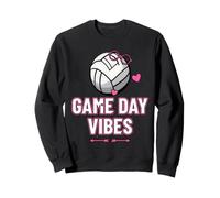 Game Day Vibes Heart Volleyball Design Girl Player Serve Sweatshirt