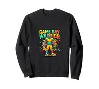 Game Day Warrior Football Player Power Design Sweatshirt