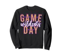 Game Day Wildcats Purple Yellow Wildcat Pride School Spirit Sweatshirt