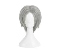 Game Devil May Cry 5 Dante Cosplay Wig, Silver Grey Short Hair, Role Play Halloween Props Accessories