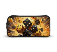 Game Dice Art Pencil Case Cute Pen Pouch Cosmetic Bag Pecil Box Organizer for Travel Office