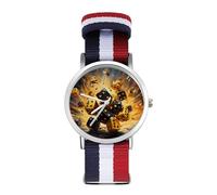 Game Dice Art Sport Watch for Men Women Nylon Strap Wrist Watch Analog Quartz Watch