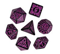 Game Dice Set, 7 Pieces Board Game Acrylic Dice Accessories - Colourful Group Game for On the Go and Home