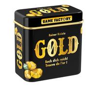 Game Factory 646252 Gold, Mini Card Game in Handy Metal Tin, from 6 Years, Ideal as a Travel Game or Gift, for 2 to 5 Players