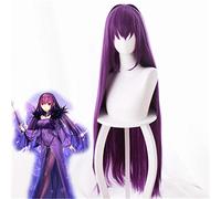 Game Fate Grand Order Lancer Scathach Cosplay Wigs Purple Long Straight Heat Resistant Synthetic Hair Party Cosplay Costume Wig