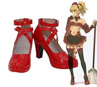 Game Fate Grand Order Mordred Cosplay Shoes Red Fashion Boots Halloween Carnival Party For Adult Woman 39