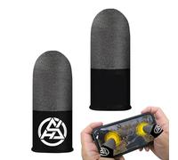 Game Finger Sleeves - 2pcs Glowing Fingertips Sleeve | Silver Fiber Fabric Finger Cots For Mobile Games, Smooth , Finger Protection For Cell Phones Old Tablets