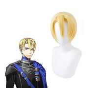 Game Fire Emblem ThreeHouses Cosplay Wigs Dimitri The Protector Cosplay Wig Heat Resistant Synthetic Wig Anime Yellow Hairs Hot