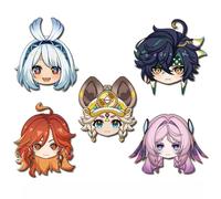 Game Gen Shin Badge, 5 Pieces Citlali Mavuika Kinich Mualani Kachina Figure Brooch, Cute Anime Pins Toys, Acrylic Badge, Gen Shin Cosplay Props Set