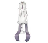 Game Genshin Impact Cosplay Ningguang Skin Wig 120cm White to Purple Long Hair Orchids Evening Gown Ningguang Cosplay Wig