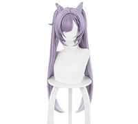 Game Genshin Impact Keqing Cosplay Wig Heat Resistant Synthetic Hair Carnival Halloween Party Props