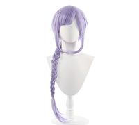 Game Genshin Impact Qiqi Cosplay Wigs Light Purple Long Braided Wig Heat Resistant Synthetic Hair Halloween
