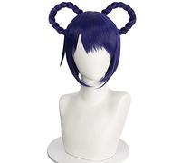 Game Genshin Impact XiangLing Cosplay Wigs Dark Blue Short Heat Resistant Synthetic Hair Halloween Party Role Play Wig