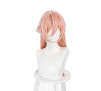 Game Genshin Impact Yan Fei Cosplay Wig Yanfei Gradient Pink White 60cm Long Heat Resistant Synthetic Hair Women Role Play