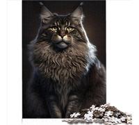 Game Gift Jigsaw 1000 Piece Jigsaw Puzzle for Adults Maine Coon Wooden Puzzles for Adults & for Kids Age 12 and Up For Family Fun & Game Night 1000pcs(50x75cm)