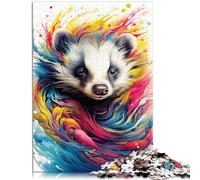Game Gift Jigsaw animals Honey badger Puzzle | Jigsaws 1000 Pieces for Adults Wooden Jigsaw Puzzles as gifts for the whole family and the 1000pcs(50x75cm)
