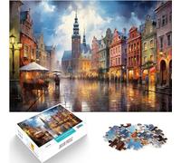 Game Gift Jigsaw Colorful Krakows Old Town Adults 1000 Pieces Puzzle Gifts Wooden Jigsaw Puzzles Fun Family Puzzles for Home Decoration Puzzle (50x75cm)