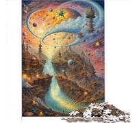 Game Gift Jigsaw Trippy_Psychedelic 1000 Pieces Jigsaw Puzzles Premium 100% Recycled Board for Adults & for Kids Age 12 and Up Educational Puzzle 1000pcs（26x38cm）