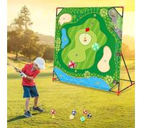 Game | Golf Practice Mat for Golfers - Weather-Resistant Outdoor Play Equipment, Family-Friendly Putting Mat Set for Corporate Team Building Office Break Room