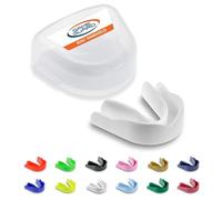 GAME GUARD 10-Pack Sports Mouthguards - Easy Fit Boil & Bite Gum Shields for Adults & Teens (Age 13+) - Mouth Guards for Rugby, Hockey, GAA - Ideal for Schools and Clubs (White)