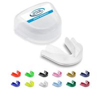 GAME GUARD 10-Pack Sports Mouthguards - Easy Fit Boil & Bite Gum Shields for Adults & Teens (Age 13+) - Mouth Guards for Rugby, Hockey, GAA - Ideal for Schools and Clubs (Clear)