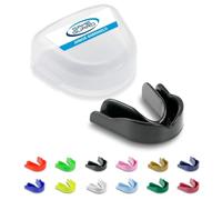 GAME GUARD 10-Pack Sports Mouthguards - Easy Fit Boil & Bite Gum Shields for Kids/Junior (Age 8+) - Mouth Guards for Rugby, Hockey, GAA - Ideal for Schools and Clubs (Black)