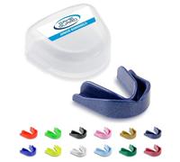 GAME GUARD 10-Pack Sports Mouthguards - Easy Fit Boil & Bite Gum Shields for Kids/Junior (Age 8+) - Mouth Guards for Rugby, Hockey, GAA - Ideal for Schools and Clubs (Blue Sparkle)
