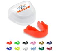GAME GUARD 10-Pack Sports Mouthguards - Easy Fit Boil & Bite Gum Shields for Kids/Junior (Age 8+) - Mouth Guards for Rugby, Hockey, GAA - Ideal for Schools and Clubs (Red)