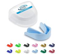 GAME GUARD 10-Pack Sports Mouthguards - Easy Fit Boil & Bite Gum Shields for Kids/Junior (Age 8+) - Mouth Guards for Rugby, Hockey, GAA - Ideal for Schools and Clubs (Baby Blue)