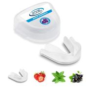 GAME GUARD Sports Mouthguard - Easy Fit Boil & Bite Gum Shield for Kids/Junior (Age 8+) - Mouth Guard for Rugby, Hockey, GAA - Ideal for Schools and Clubs (Blackcurrant Flavour - Clear)