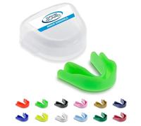 GAME GUARD Sports Mouthguard - Easy Fit Boil & Bite Gum Shield for Kids/Junior (Age 8+) - Mouth Guard for Rugby, Hockey, GAA - Ideal for Schools and Clubs (Green)