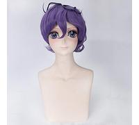 Game IB Garry Short Curly Hair Purple Heat Resistant Synthetic Hair Cosplay Wigs + Wig Cap PL-175