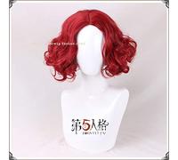 Game Identity V Cosplay Superintendent Joker Wigs Red Curly Fluffy Short Fashion Synthetic Hair Costume Accessories
