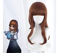 Game Identity V Dancer Margaretha Zelle Skin Gold Wigs Cospaly Costume Brown Curly Hair Wig Highly Reductive Role Play 476E