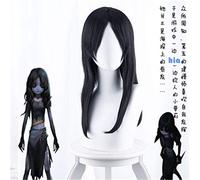 Game Identity V Polyester Cosplay Wig Black Long Heat Resistant Synthetic Hair Halloween Carnival Costume Wigs KUZ476