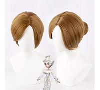 Game Identity V Vera Nair Cosplay Wigs Perfumer Linen Gold Short High Temperature Fiber Hair Wig with Bun Tonight is No Longer Identity V