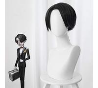 Game Identity V Wig Cosplay Costume Embalmer Banquet Housekeeper Gray-black Ponytail Halloween Wigs Banquet Butler Pelucas KUZZ476BA