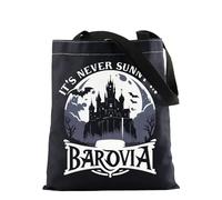 Game Inspired Tote Bag Dungeons Game Player Lovers Gift DND Gift Ravenloft Grave Geek Gift It’s Never Sunny In Barovia Canvas Bag (Barovia Tote)