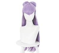 Game KDA Evelynn Cosplay Wigs Agonys Embrace Women Long Mixed Purple Hair Wig with Buns Halloween Carnival Party Wigs