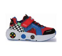 Skechers Game Kicks Gametronix Mesh Slip On Trainer Blue Red Kids UK 1 - 14