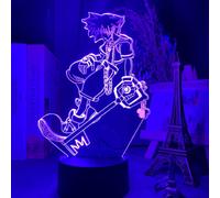 Game Kingdom Hearts Sora Keyblade 3D Anime Illusion Night Light Child Table Lamp Led Color Changing Kids Bedroom Decor Sora USBBedside Lamp-16 C