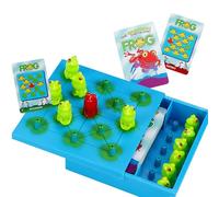 Game - Logical Thinking Board Activity, Frog Hopper Strategy Challenge | Jump In Puzzle Toy For Kids, Preschool Learning Educational Set, Children Over 3 Years Problem Solving Entertainment