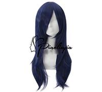 Game LOL Ahri Long Dark Blue Wig The Nine-Tailed Fox Women Heat Resistant Hair Cosplay Costume Wigs PL-067