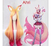 Game LOL Cosplay Wig Star Guardian Miss Fortune Ahri Ezreal Soraka Syndra Cosplay Wig Synthetic Hair Wig Halloween Party Wigs Ahri