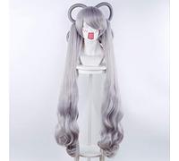 Game LOL Wig Sona Buvelle Maven of the Strings Gray Long Curly Synthetic Hair Wigs Costume Cosplay Wigs