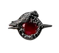 Game Love and deepspace Sylus Crow Cosplay Pins Badge Alloy Red Gem Brooch Lapel Jewelry Bag Costume Accessories Prop, Metal, red gem