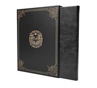 Game Master Screen - 30in Portrait DM Screen Compatible with Dungeons and Dragons and Other TTRPG - Faux Dragon Skin with Clear Dry Erase 8.5 x 11 Pockets - Slipcase Stores with DND Books - Black